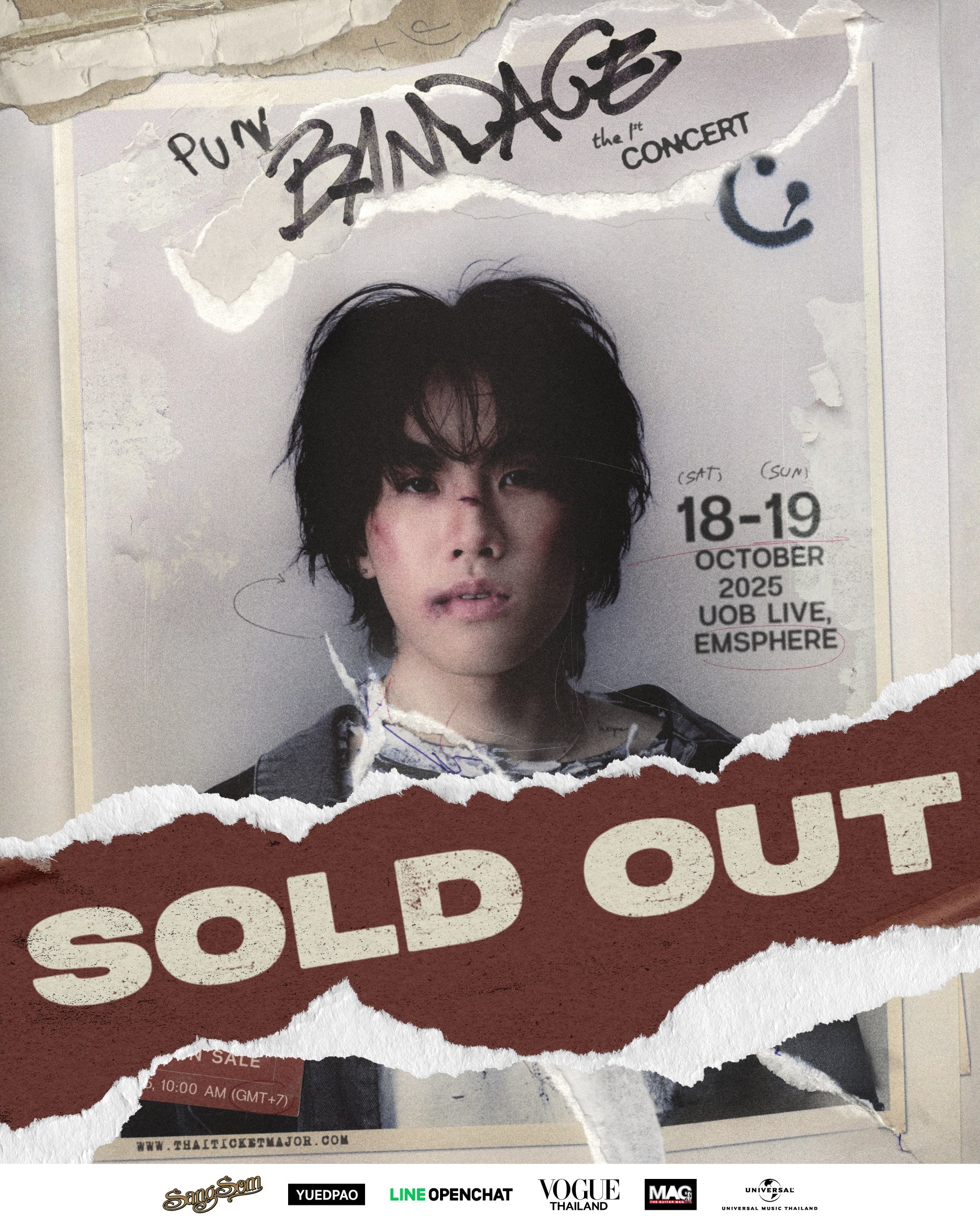 PUN ‘Bandage’ – The 1st Concert ประกาศ Sold Out! 2 รอบ กว่าหมื่นใบภายใน 30 นาที พร้อมขึ้น Trending ใน X อันดับ 1