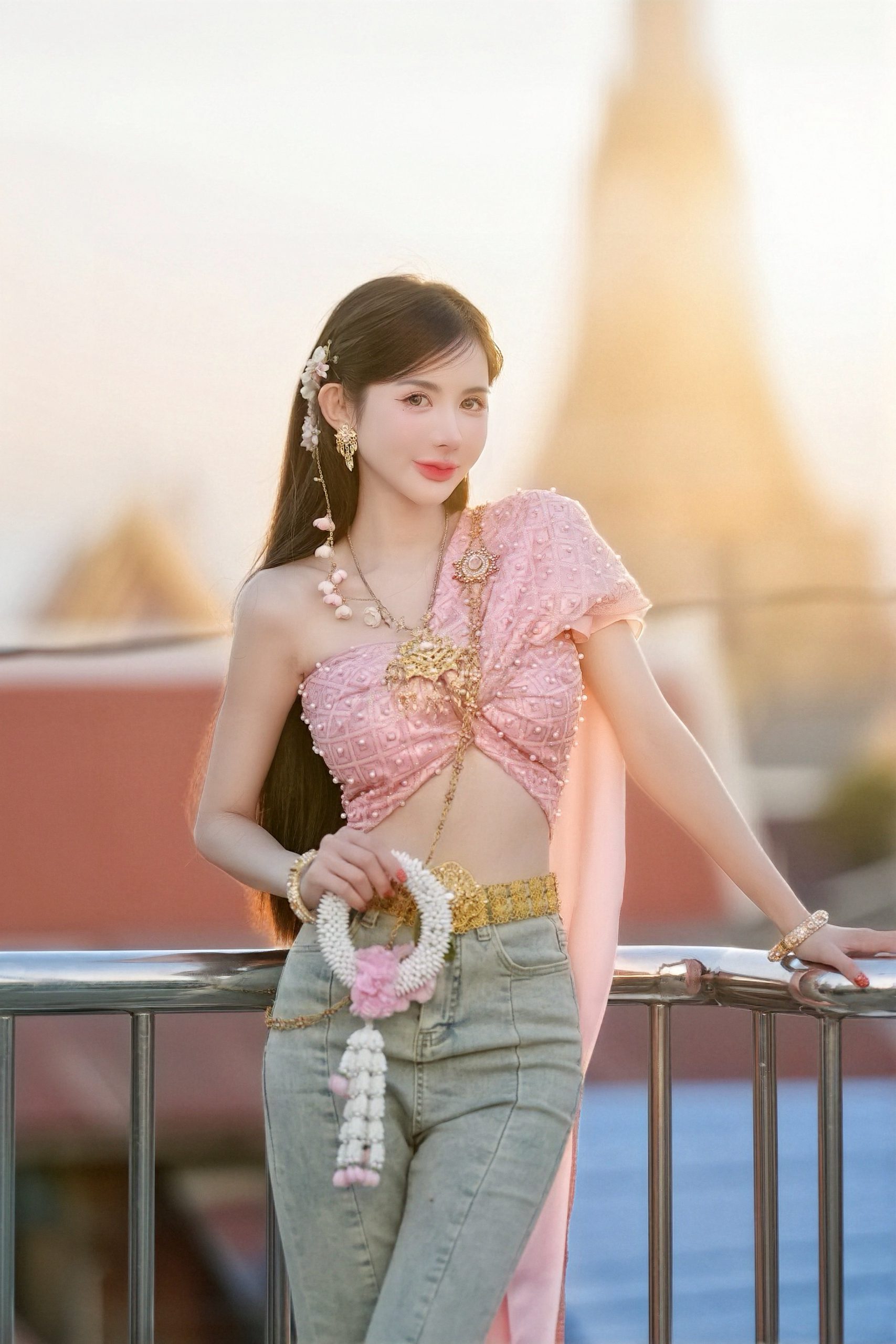 “เกลิน ธัญรดี” ไม่ตกกระแสชวนเพื่อนเกาหลี ห่มสไบไทยแลนด์ หวานฉ่ำๆ